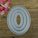 4Pcs/set Oval Metal Cutting Dies For DIY Scrapbooking Album Paper Cards M&O FT