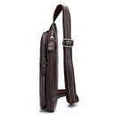 Bullcaptain Leather Crossbody Bag For Men Messenger Leather Chest Bag Casua