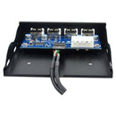 1X(3.5 Inch Floppy Bay 4 Ports USB 2.0 Hub USB2.0 Front Panel Expansion Ada
