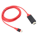 USB-C USB 3.1 Type C to HDMI 4K Adapter Cable for Phone Laptop 2 Meters Red