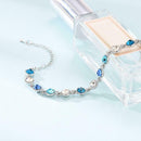 Women Multicolor Rhinestone Hand Chain Girls Strand Bracelet Jewelry Gift