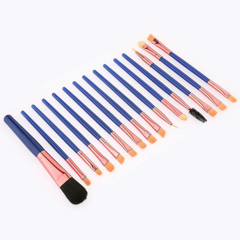 15pcs Makeup Brushes Kit Wood Handle Eyes Face Cosmetic Beauty Pens (189) A