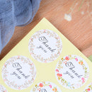 120pcs Thank you Flower Seal Stickers DIY Baking Gift Labels Adhesive StickersM&