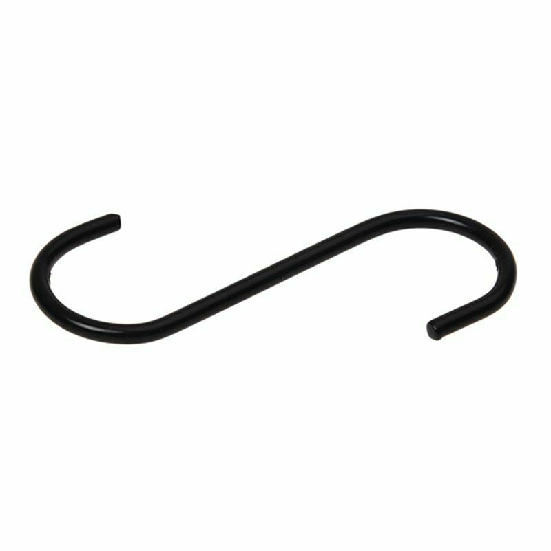 1 x 3" S-Shape Metal Hook---Black Y6J2