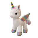 Cute Rainbow Unicorn Horse Plush Soft Toys for Kids Girl Birthday Gift White