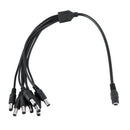 1 Female to 8 Male Splitter Power Cable Cord For CCTV Secuirty System Camer X9W5