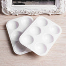 12 Pcs Paint Palettes Rectangular Watercolor Palette Painting White 6 Well Tray