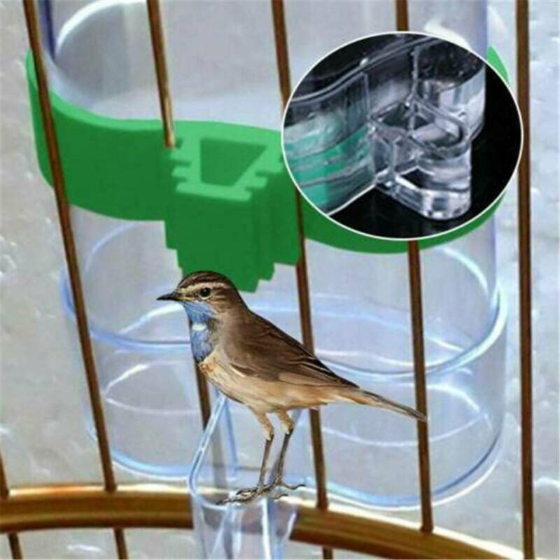 Pet Birds Acrylic Automatic Cage Water Food Feeder Parrot Cockatiel Canary Box !
