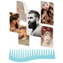 Hairdressing Comb Hair Styling Hand Grip Comb Hair Salon Tools (Green) A