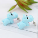 1Pair Fashion Creative Jewelry Women Handmade Polymer Clay Soft Cute Animal T4P2