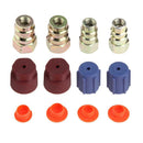 Car A/C R-12 to R-134a Retrofit Conversion Adapter Fitting with 7/16 3/8 Valves