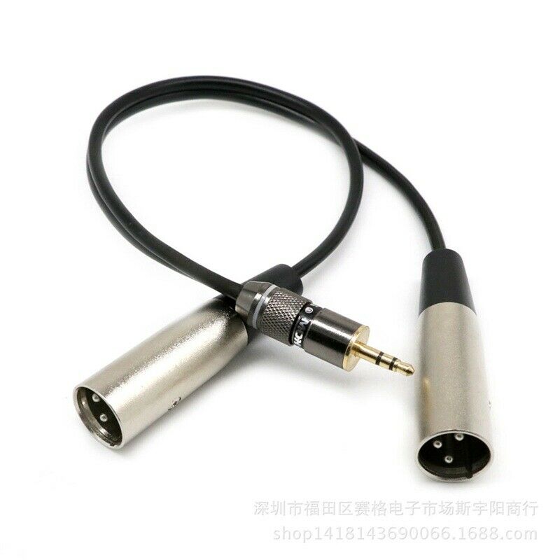 Audio cable 3.5mm Stereo to 2 XLR /mother 3.5mm turn card audio cable