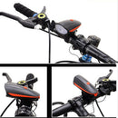 2x USB LED Bicycle Headlight Night Bell Horn Rechargeable Bike Bell Cycling