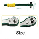 1pcs 1/4 Yellow-Green Ratchet Wrench Screwdriver Rod Quick Socket Wrench Tool