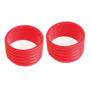2pcs Silicone Tennis Racket Grip Ring Racquet Handle Overgrip Loop Red