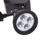 Outdoor In-Ground Spotlight 4LED Solar Energy Power Garden Lawn Light Lamp