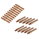 20pcs 45mm Weld Contact Nozzle Tip Holder MAG Shielded Welding 1.2mm+1.4mm