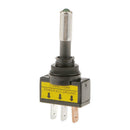 2pcs Green Car Boat 12V 20A LED Light SPST Toggle Rocker Switch Control On/Off