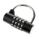 4 Digit Combination Travel Suitcase Luggage Bag Lock Padlock Black