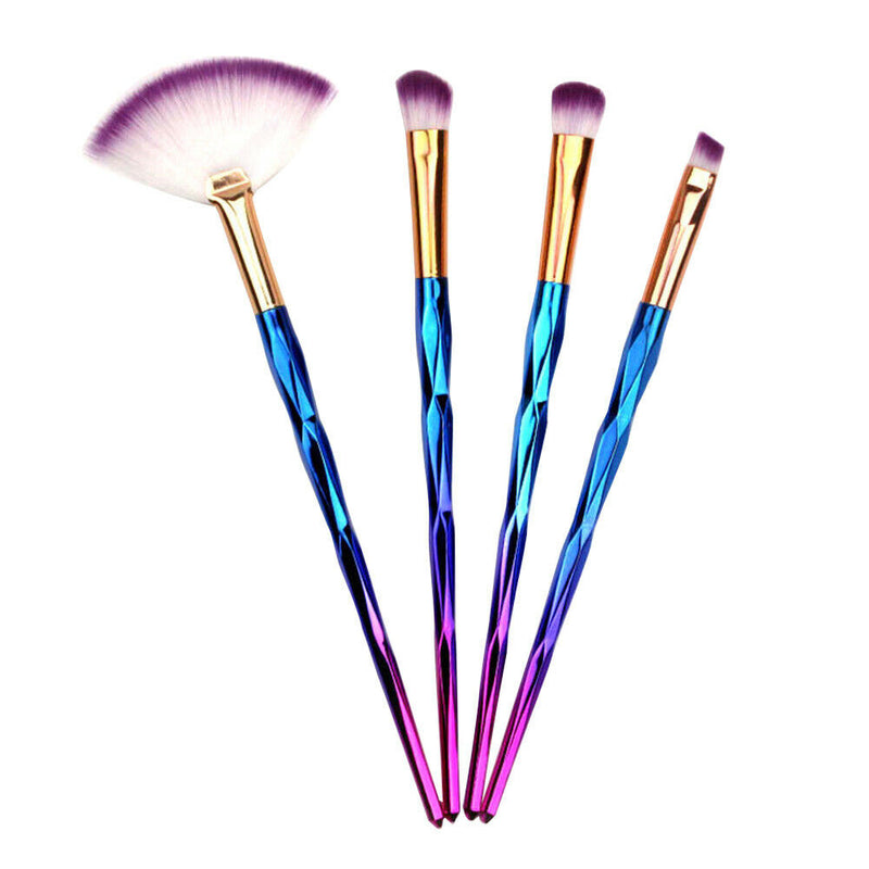4pcs Gorgeous Brushes Makeup Set Design Diamond Handle Powder Eyes Beauty Pens