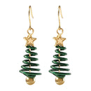 Women Girl Christmas Tree Star Spring Dangle Earrings Xmas Party Jewelry Deluxe