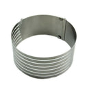 16 -20cm Adjustable Stainless Scalable Mousse Cake Ring Layer Slicer Cutter F6Y6