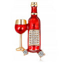 1X Brooch Wine Bottle Brooch Halloween Brooch Christmas Fashion Brooches PerU9S5