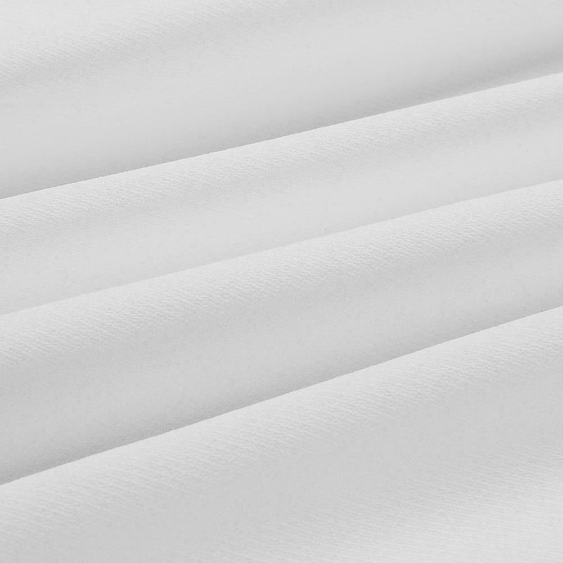 Solid Color Loose Straight Dress Pleated Women Chiffon Dresses (White S)
