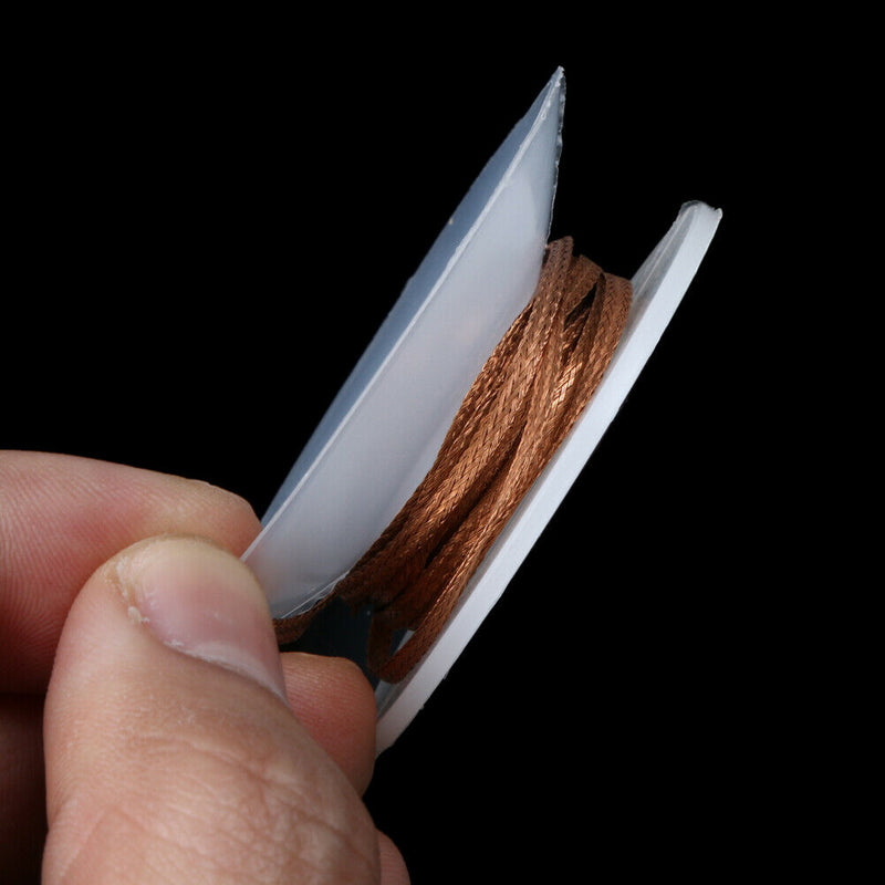 2pcs 5ft 2.0mm Desoldering Braid Solder Remover Sucker Cable Clip Clamp