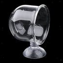 Set of 2, Aquarium Fish Tank Feeding Glass Cup Aquatic Plant Crystal Holder