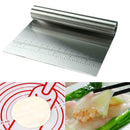 Stainless Steel Cake Smoother Scraper Tools Fondant Sugarcraft DIY Tool Bak Y1G5