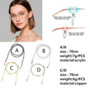 4x Metal Acrylic Beads Eyeglasses Chains Retainer Chain Around Neck 4 Styles