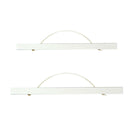 2pcs Magnet Picture White Wooden Frame Painting Scroll Photo Poster Hanger