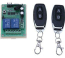 30-50m 433MHZ 24V 2 Relay Wireless Remote Control Switch+2pcs Two Keys RC ABS