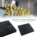 Multi-holes Save Space Milling Cutters Holder EVA Hard Foam Router Bit Tray A