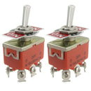 2 Pcs AC 250V 15A Amps ON/OFF/ON 3 Position DPDT Toggle Switch R2I7