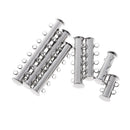 7pcs 2-8 Strands Slide Magnetic Tube Clasps for Necklace Jewelry Findings