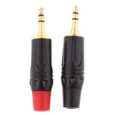 2Pcs 3.5mm 3Pole Male Repair Earphones Audio Solder Jack Plug Adapter