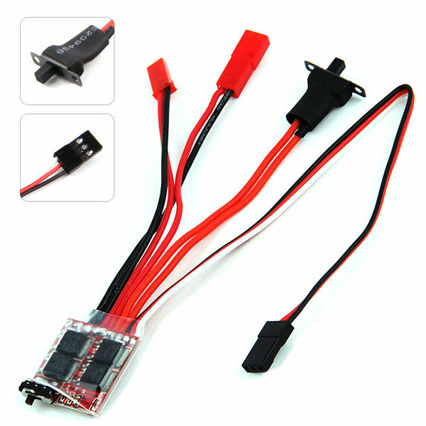 2KHz 20A ESC Auto Brush Motor Speed Controller &Brake for RC Car Boat Truck Delu