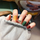 24pcs Cute Flower Colorful False Nails Art Acrylic Full Cover Tips Manicure  ME