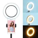 Dimmable 16cm LED Ring Fill Light with Tripod for Makeup Video Live Photo Studio