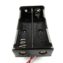 1Pcs Universal Dual Battery Box Compartment For 18650 3.7V Li-ion Black New ZVC