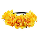 Women's Hawaiian Stretch Rose Flower Headband Floral Crown for Garland Part E3Y7