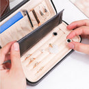 Small Travel Jewelry Box,Rings Cufflinks Tie Clip Organizer,Zipper Closure