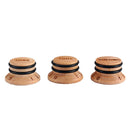 3pcs Maplewood Guitar Bass Volume Tone Knobs String Instrument Parts