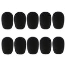 10 Pack Handheld Microphone Foam Windshield Sponge Mic Cover Black