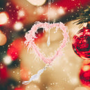 Christmas Tree Pendant Cute Plush Home Festival Ornaments (Heart Pink) A