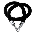 59Inch Velvet Rope Crowd Control Stanchion Post Queue Line Barrier Black