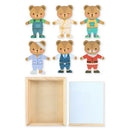 Baby Bear Changing Clothes Puzzle Set Children Kids Educational Wooden Toys