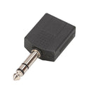 Premium 2 Way Headphone Jack Splitter Stereo Audio Adapter - 6.35mm 1/4 inch